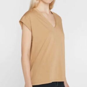 Frame Le Mid Rise V tee shirt blush tan NWT